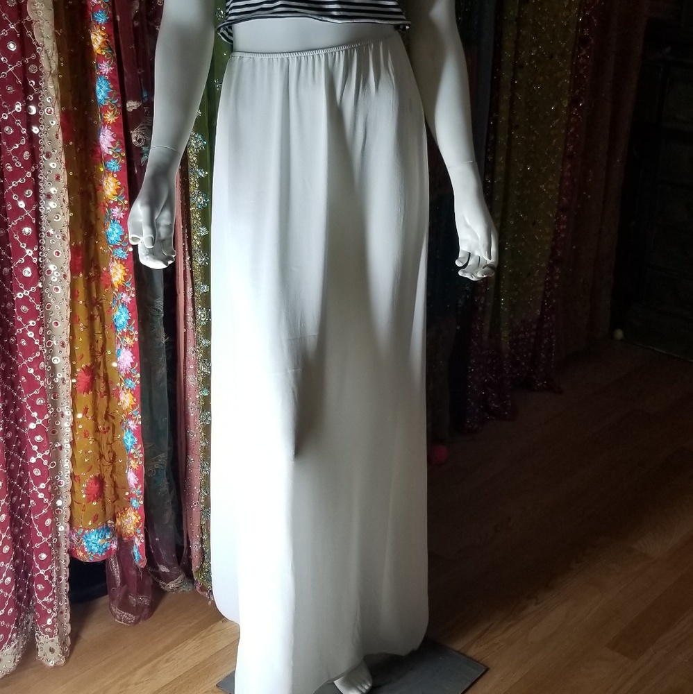 Reformation  ivory maxi skirt slip